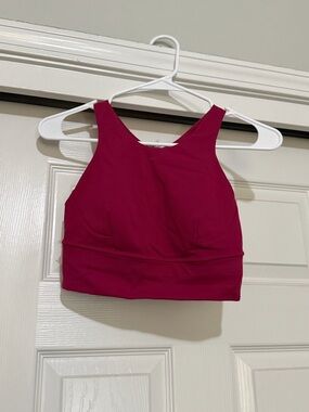 lululemon athletica Deep Magenta High Neck Crop Tank